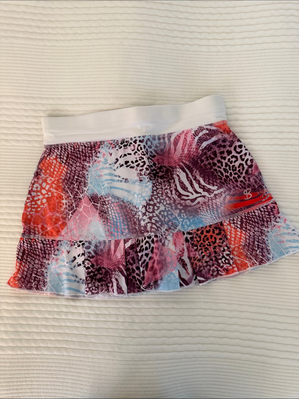 Sofibella Multicolor Animal Print Ruffle Skirt